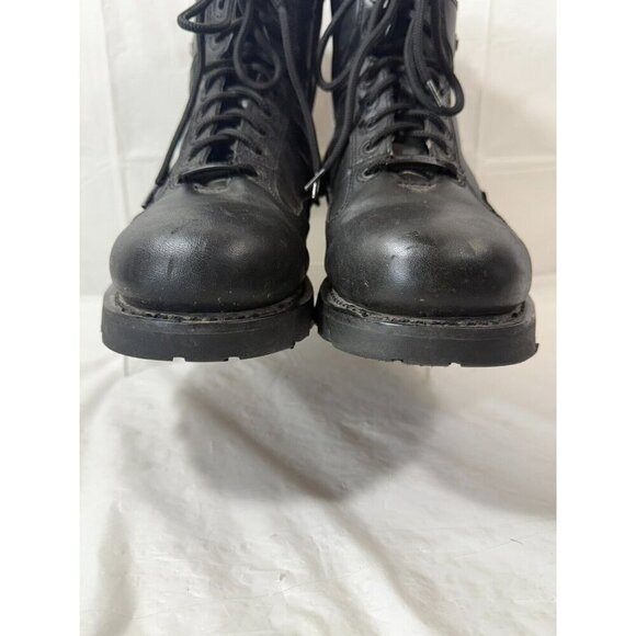 HarleyDavidson Men's Relief Shock Aborber Black Motorcycle Boots 93074 10 Wide - Picture 3 of 12